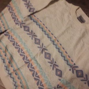 White Colorful Sweater